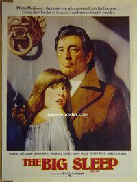 v798 BIG SLEEP Pakistani movie poster '78 Mitchum, Stewart