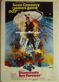 v834 DIAMONDS ARE FOREVER Pakistani movie poster '71 Sean Connery