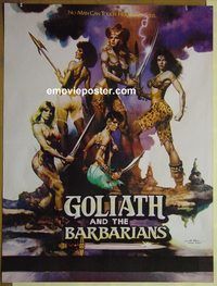 v795 BARBARIAN QUEEN Pakistani movie poster '85 Goliath & Barbarians!