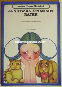 v271 AGNIESZKA OPOWIADA BAJKE Polish movie poster '77 Bodnar artwork!