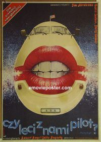 v272 AIRPLANE Polish movie poster '80 Lloyd Bridges, Dybowski art!