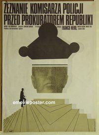 v309 CONFESSIONS OF A POLICE CAPTAIN Polish movie poster '72 Wasilewski