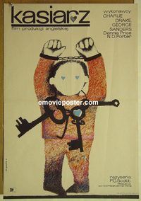 v315 CRACKSMAN Polish movie poster '63 cool H. Bodnar artwork!