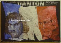 v316 DANTON Polish movie poster '82 great Pagowski French flag art!