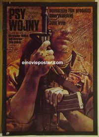 v324 DOGS OF WAR Polish movie poster '81 Wieslaw Walkuski art!