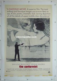 y324 CONFORMIST linen one-sheet movie poster '71 Bernardo Bertolucci