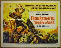 z269 FRANKENSTEIN CONQUERS THE WORLD half-sheet movie poster '66 AIP/Toho