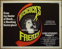 z272 FRENZY half-sheet movie poster '72 Alfred Hitchcock, Shaffer