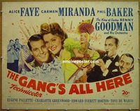 z285 GANG'S ALL HERE half-sheet movie poster '43 Alice Faye, Miranda