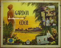 z286 GARDEN OF EDEN half-sheet movie poster '54 nudist park!