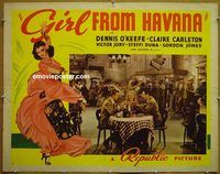 z293 GIRL FROM HAVANA style B half-sheet movie poster '40 O'Keefe