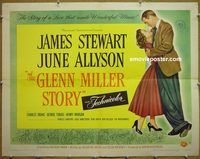 z298 GLENN MILLER STORY style A half-sheet movie poster '54 James Stewart