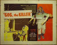 z302 GOG style B half-sheet movie poster '54 Frankenstein of steel!