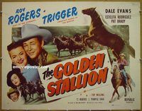 z303 GOLDEN STALLION half-sheet movie poster R56 Roy Rogers