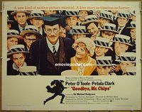 z308 GOODBYE MR CHIPS half-sheet movie poster '70 Peter O'Toole