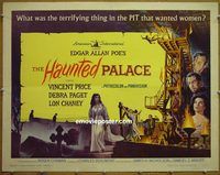 z329 HAUNTED PALACE half-sheet movie poster '63 Vincent Price, Chaney Jr