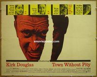 z835 TOWN WITHOUT PITY half-sheet movie poster '61 Kirk Douglas