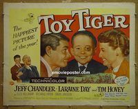 z836 TOY TIGER half-sheet movie poster '56 Jeff Chandler, Laraine Day