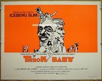 z839 TRICK BABY half-sheet movie poster '73 Iceberg Slim, Martin