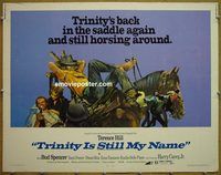 z840 TRINITY IS STILL MY NAME half-sheet movie poster '72 Terence Hill