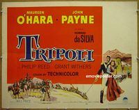 z842 TRIPOLI half-sheet movie poster '50 Maureen O'Hara, John Payne