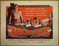 z848 UNCHAINED half-sheet movie poster '55 Crazylegs Hirsch