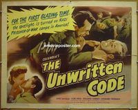 z855 UNWRITTEN CODE half-sheet movie poster '44 Tom Neal, Ann Savage