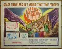 z858 VALLEY OF THE DRAGONS half-sheet movie poster '61 Cesare Danova