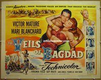 z862 VEILS OF BAGDAD style B half-sheet movie poster '53 Mature, Blanchard