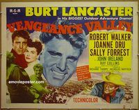 z863 VENGEANCE VALLEY style B half-sheet movie poster '51 Burt Lancaster