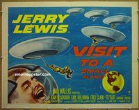 z871 VISIT TO A SMALL PLANET style B half-sheet movie poster '60 Jerry Lewis