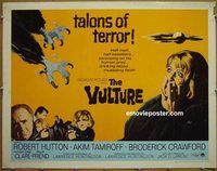 z874 VULTURE half-sheet movie poster '66 Robert Hutton, Akim Tamiroff