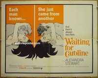 z876 WAITING FOR CAROLINE half-sheet movie poster '69 Alexandra Stewart