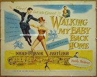 z877 WALKING MY BABY BACK HOME style B half-sheet movie poster '53 O'Connor