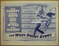 z886 WEST POINT STORY half-sheet movie poster R57 James Cagney, Mayo