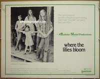 z891 WHERE THE LILIES BLOOM half-sheet movie poster '74 Harry Dean Stanton