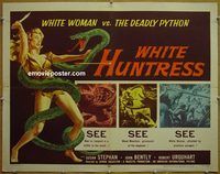 z893 OUTLAW SAFARI half-sheet movie poster R57 woman vs deadly python!