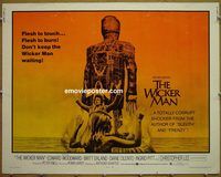 z898 WICKER MAN half-sheet movie poster '74 Christopher Lee, Ekland