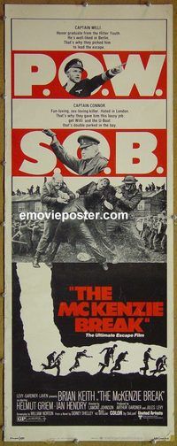 a574 MCKENZIE BREAK insert movie poster '71 Brian Keith