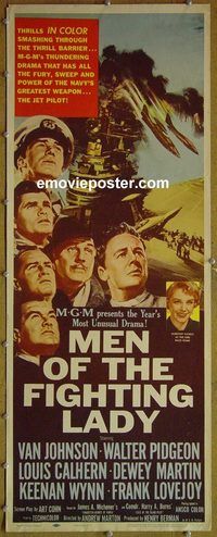 a578 MEN OF THE FIGHTING LADY insert movie poster '54 Van Johnson