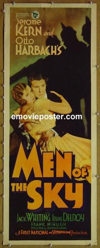 a579 MEN OF THE SKY insert movie poster '31 Jack Whiting