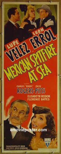 a581 MEXICAN SPITFIRE AT SEA insert movie poster '42 Lupe Velez