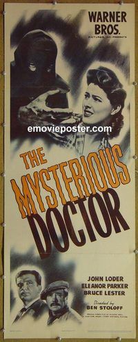 a611 MYSTERIOUS DOCTOR insert movie poster '43 John Loder