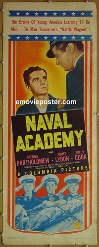 a625 NAVAL ACADEMY insert movie poster '41 Bartholomew