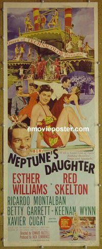 a627 NEPTUNE'S DAUGHTER insert movie poster '49 Esther Williams