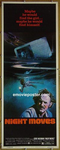 a635 NIGHT MOVES insert movie poster '75 Gene Hackman