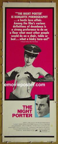 a639 NIGHT PORTER insert movie poster '74 Bogarde, Rampling