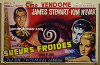 c601a VERTIGO Belgian movie poster '58 James Stewart, Kim Novak