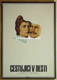 c477 RIDER ON THE RAIN Czech movie poster '70 Bronson, Vaca art!