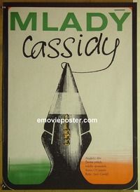 c489 YOUNG CASSIDY Czech movie poster '67 cool Ziegler artwork!